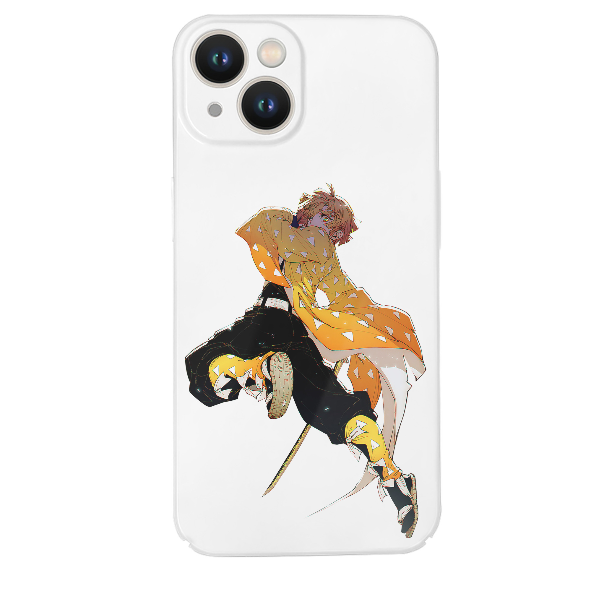 （画像用） 鬼滅の刃（きめつのやいば）我妻 善逸／あがつま ぜんいつ Agatsuma Zenitsu 【iPhone 14シリーズ対応】ハードケース